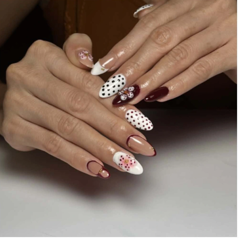 Contrasting nail art inspiration