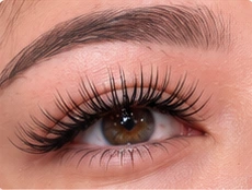Lash styling close-up