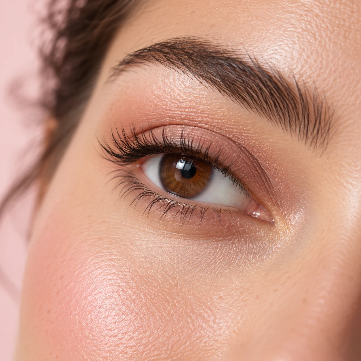 Lash styling close-up for a natural-look consultation